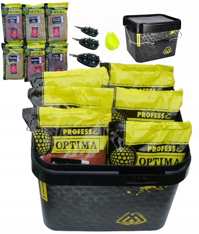 Zanęta MIX Smaków 6 Kg+ Wiadro Koszyk 30 40 50 optima profess Method Feeder