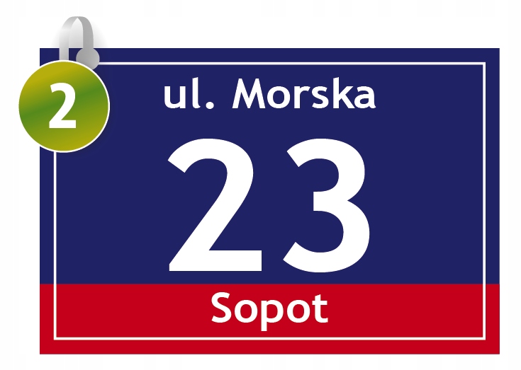 TABLICZKA ADRESOWA z numerem domu ALUMINIOWA 30x20 Kod producenta ADR_DIB_02