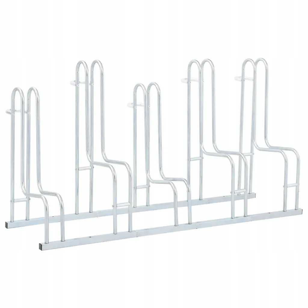 Stojan na kola pro 5 jízdních kol, ocel pozinkovaná, 133,5x41x73 cm, stříbrný