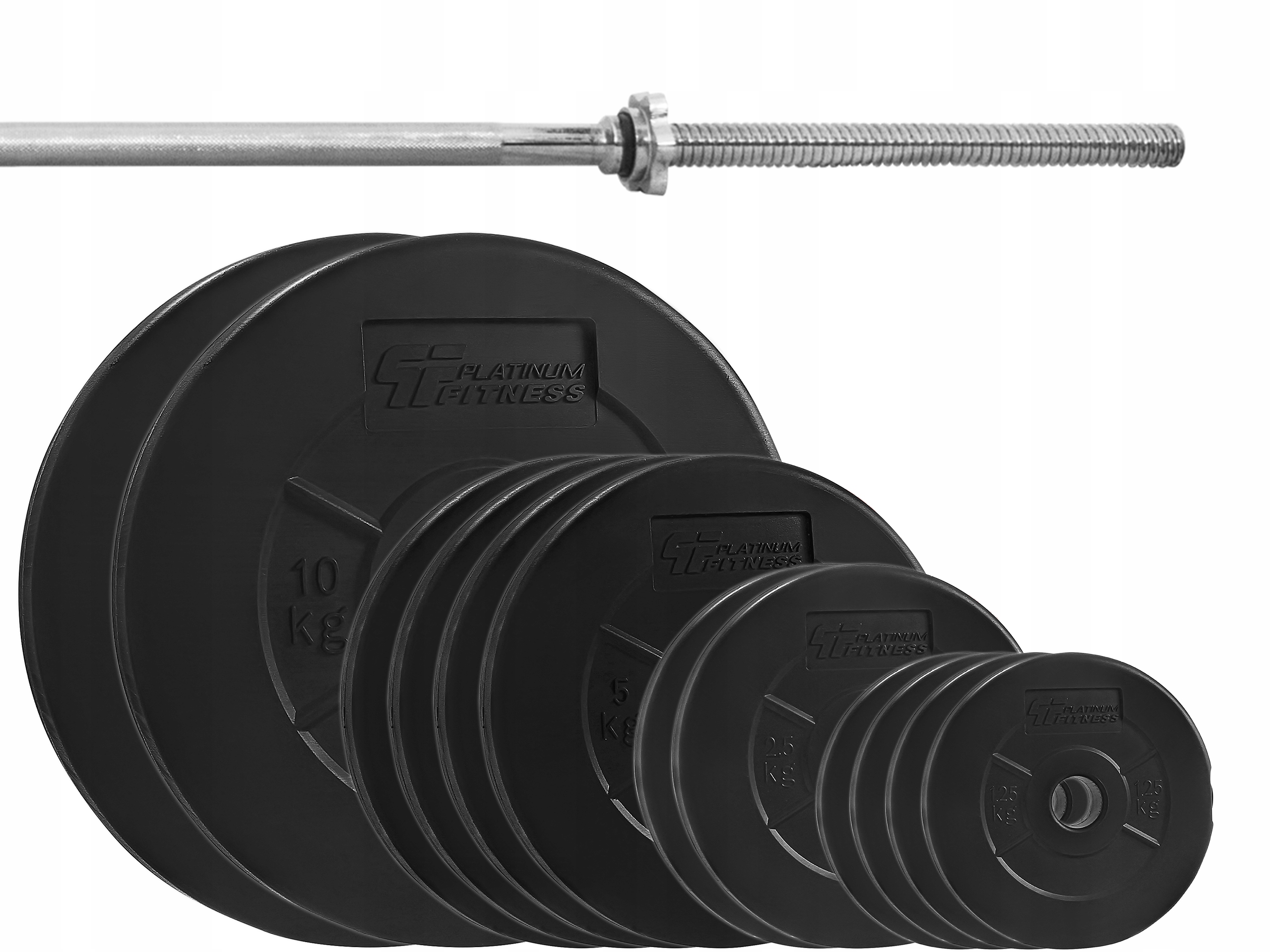 ZESTAW 60 kg OBCIĄŻENIE KRĄŻKI TALERZE Z GRYFEM PROSTYM 180CM SZTANGA