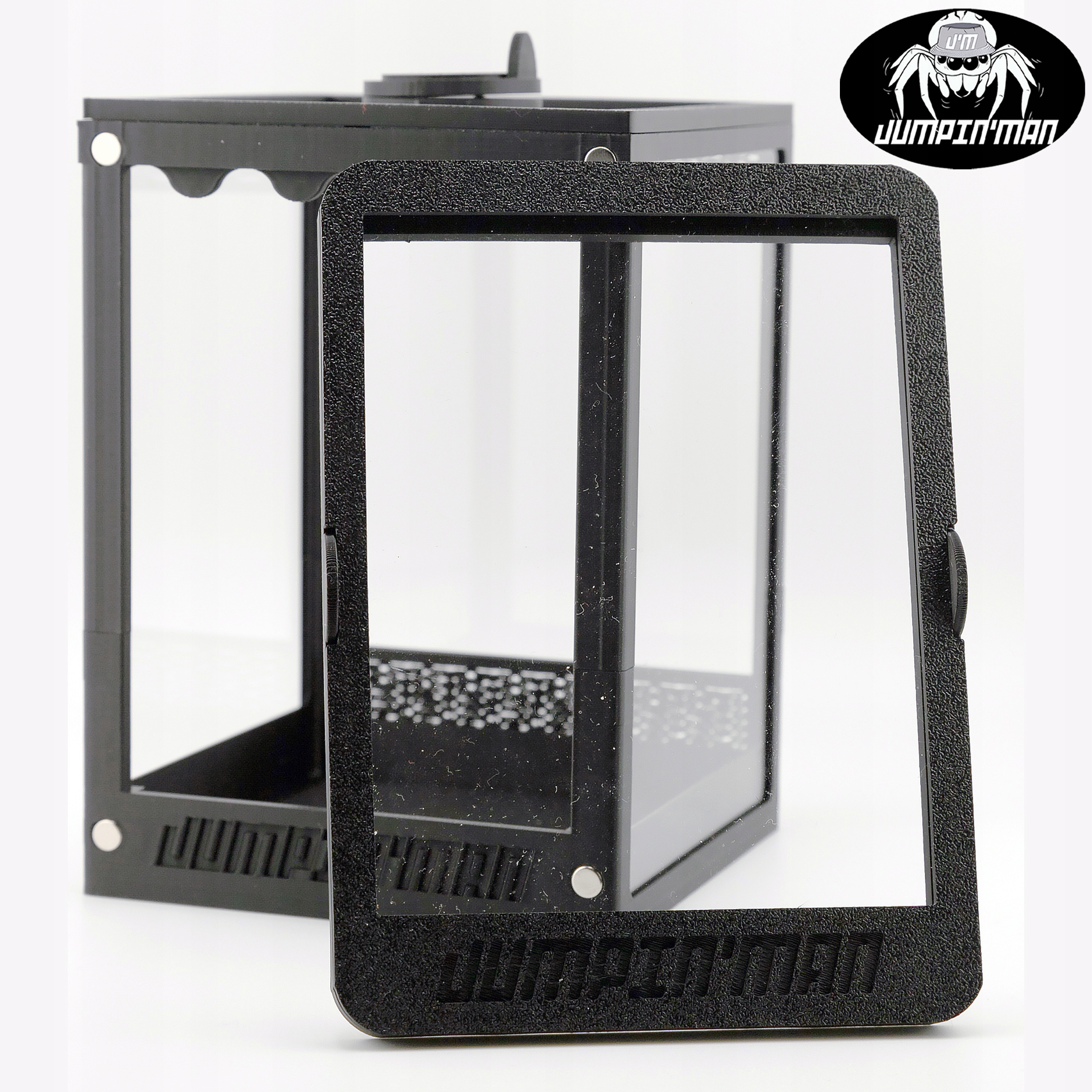 Terárium Front na magnety 15 x 11.7 x 10.7 cm pro pavouky skákající Černé