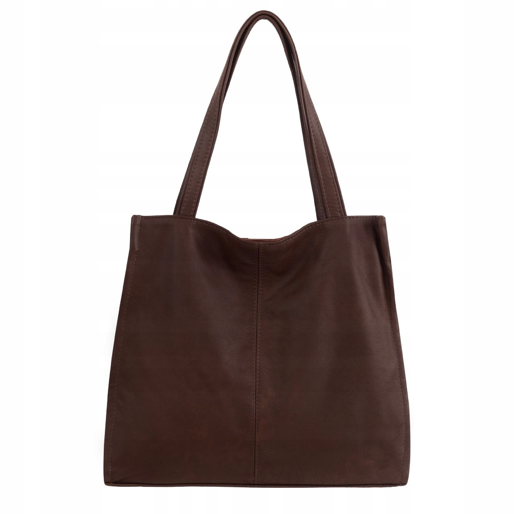 BRĄZOWA TOREBKA SKÓRA NATURALNA A4 CZEKOLADOWA TOREBKA SKÓRA SHOPPER