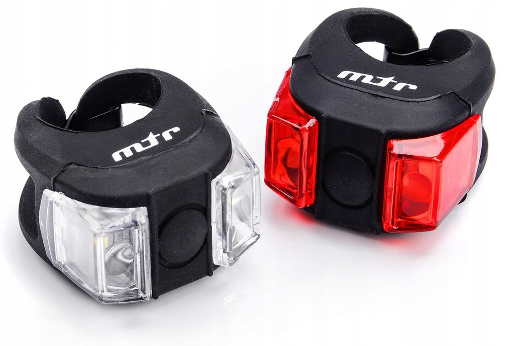 ZESTAW LAMPERK ROWEROWYCH LAMPKA PRZEDNIA + LAMPKA TYLNIA Meteor Flex