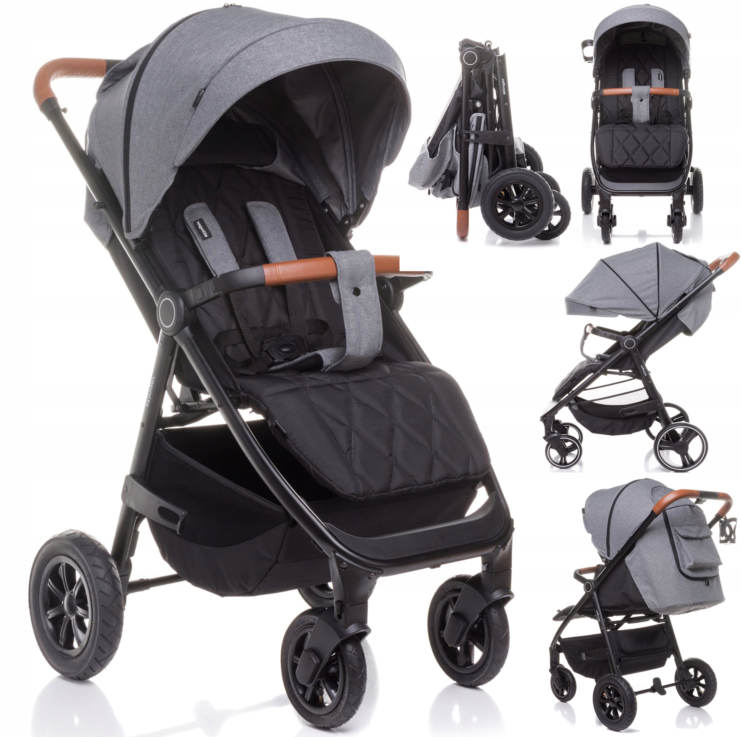 

Lekki Solidny Wózek Spacerowy 4BABY Stinger Air