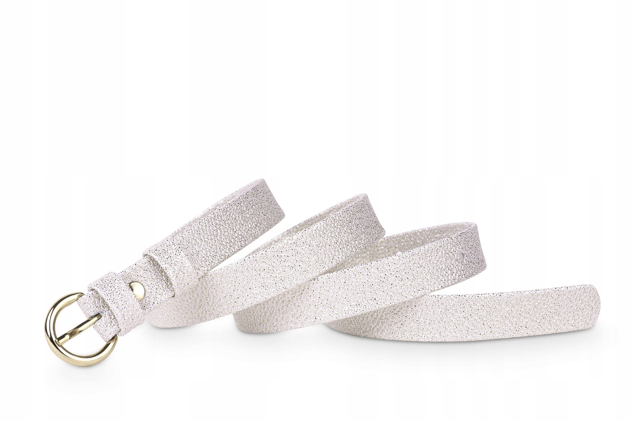 

Pasek damski klasyczny perlisty złoty 2 cm