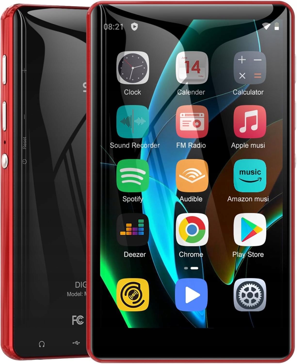 Bluetooth přehrávač MP3 WiFi 80GB Android 4" Dotykový MP4 rádio Fm HiFi