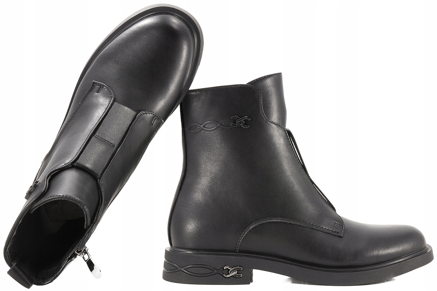 Filippo DBT6527/24 Dámské Boty Kotníkové Boty Zimní Boty Kozačky Kůže 37