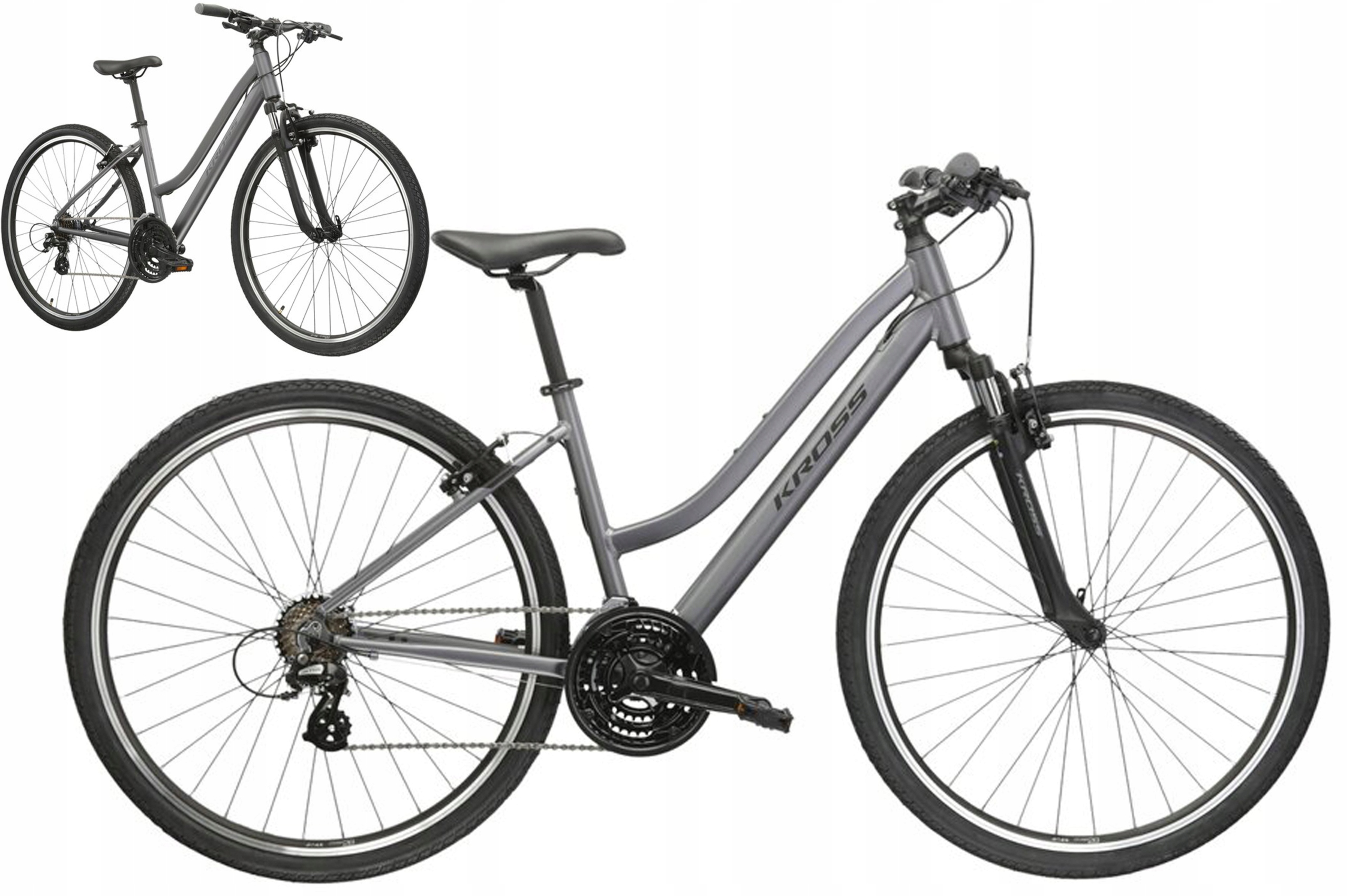 Rower 28" Crossowy Kross Evado 2.0 rama L 19" grafitowy czarny R24