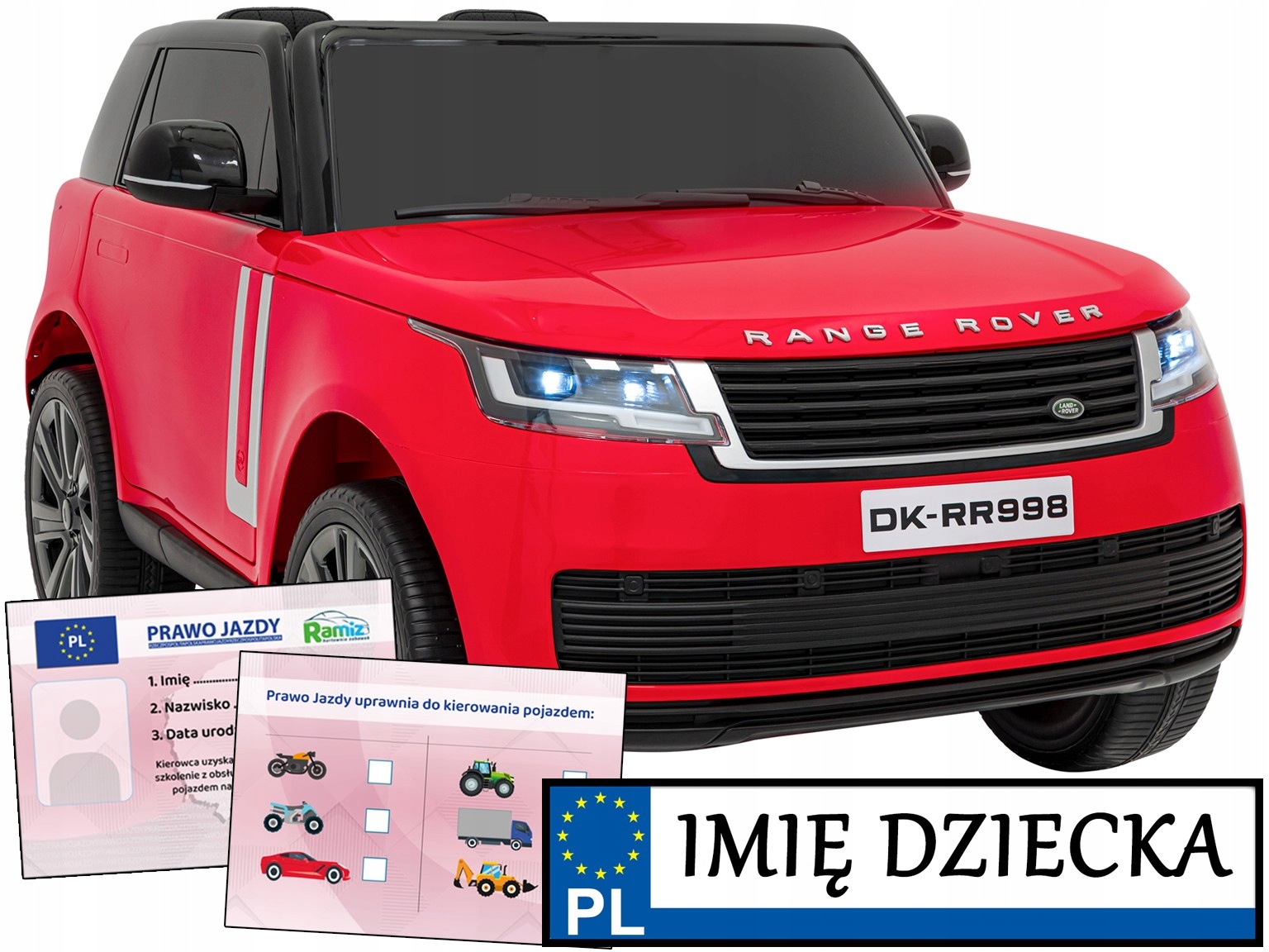 Samochód Dla Dzieci na akumulator Range Rover Suv Lift pilot tablica