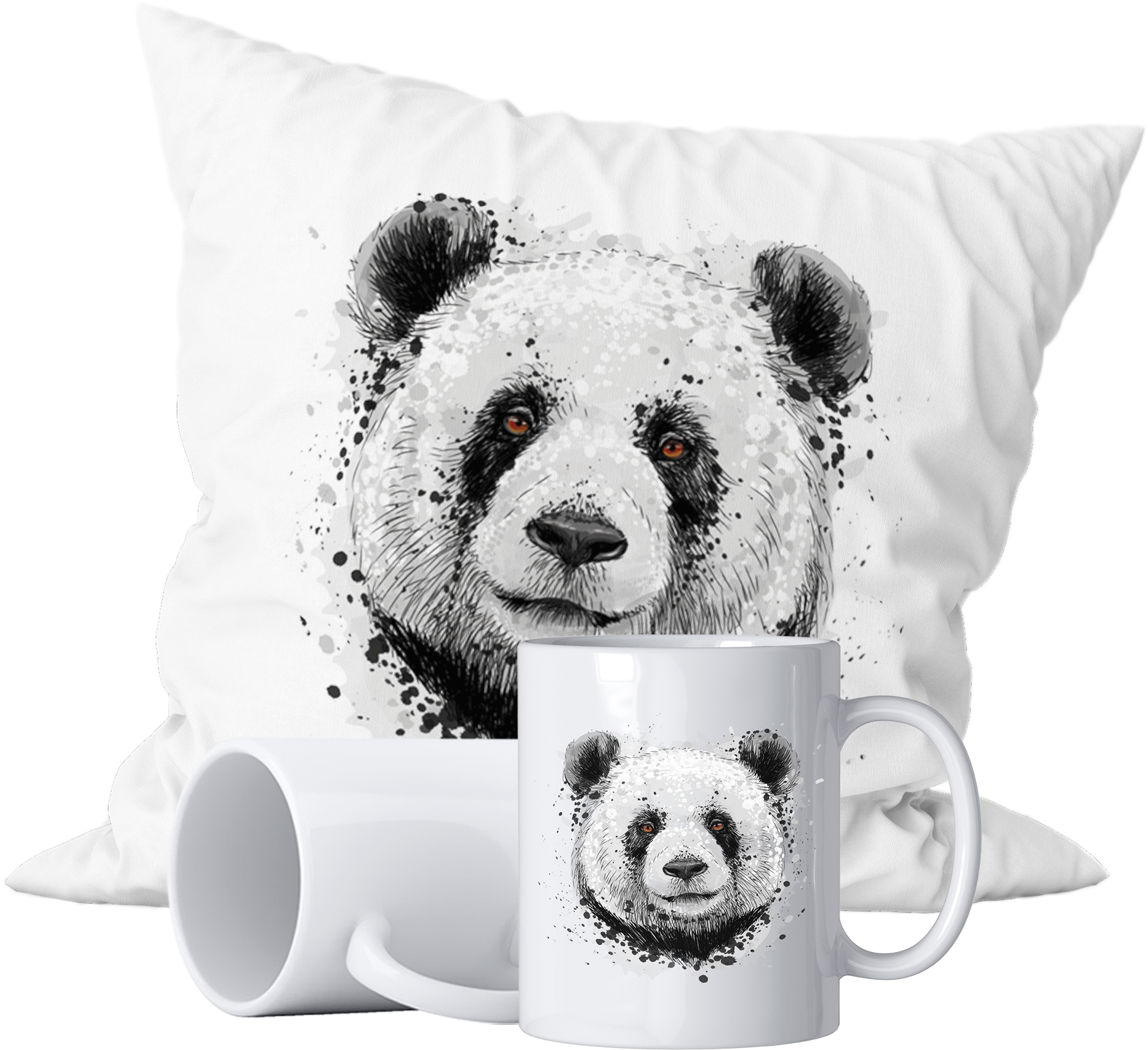 

Zestaw Kubek+poduszka Panda Motyw Upominek Grafika