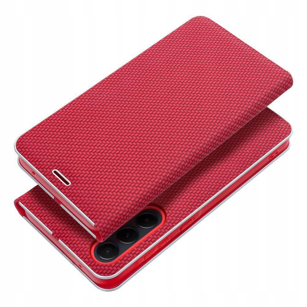 Etui Luna Book Carbon Do Samsung A21S Czerwony