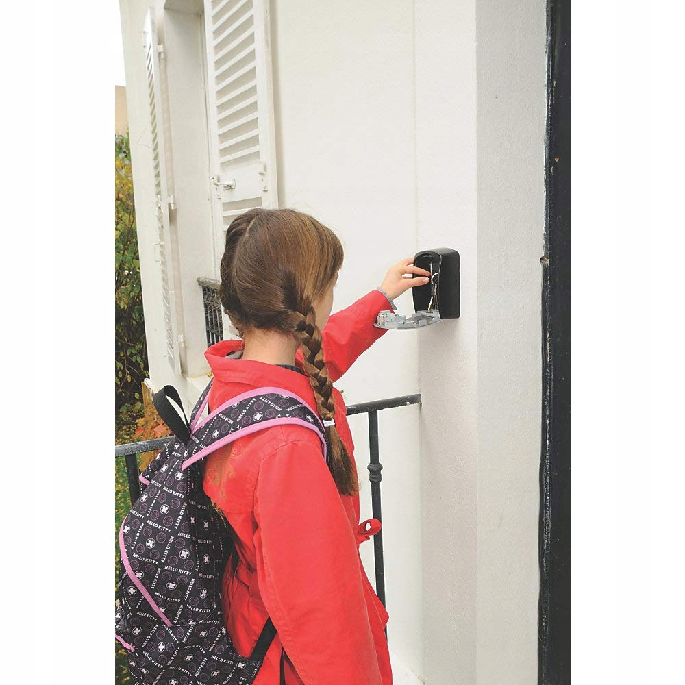 KASETKA NA KLUCZE Z ZAMKIEM SZYFROWYM SEJF ZEWNĘTRZNY Skrytka z szyfrem KOD Liczba miejsc do wieszania 5 i więcej