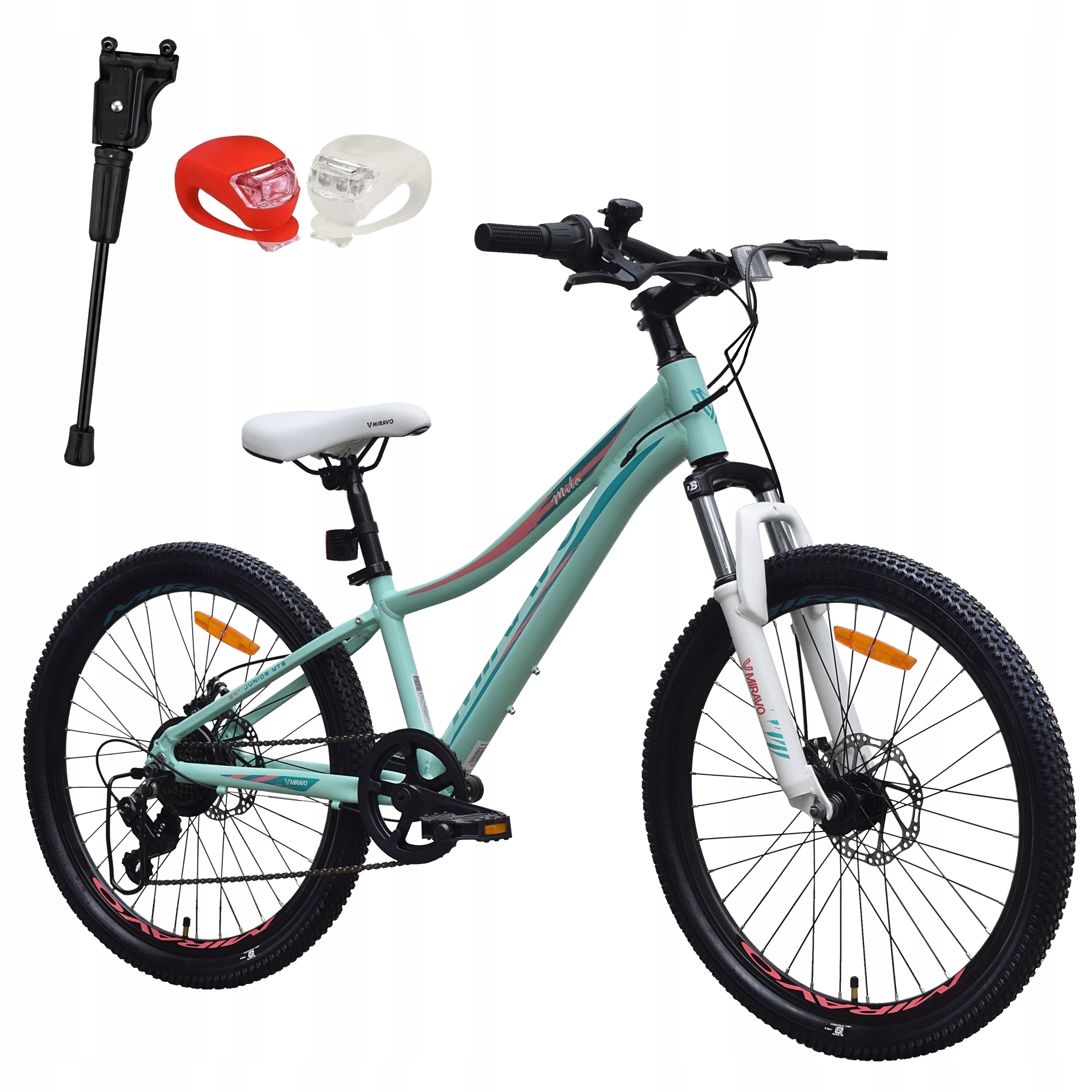 Kolo 24 Miravo Mtb Horský Hliník Tlumič Osvětlení Patka Bonus