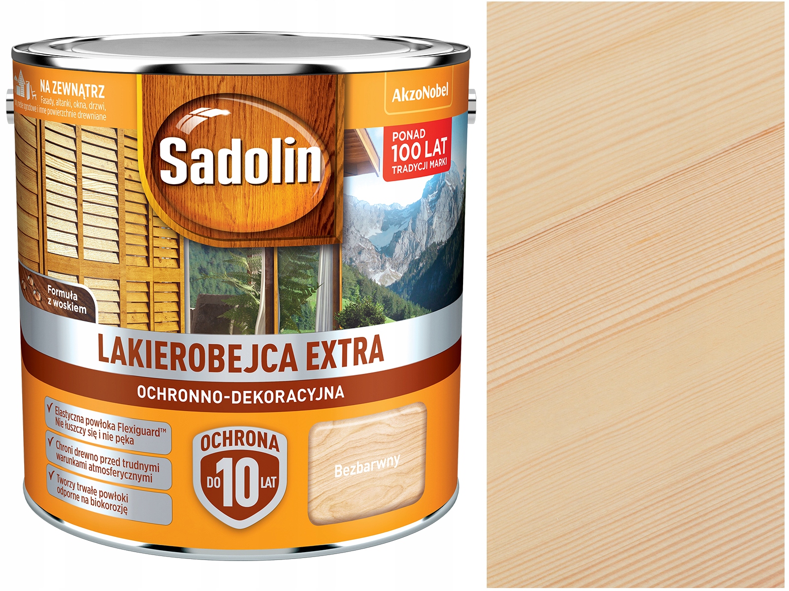 

Sadolin Lakierobejca drewna Extra Bezbarwny 5L