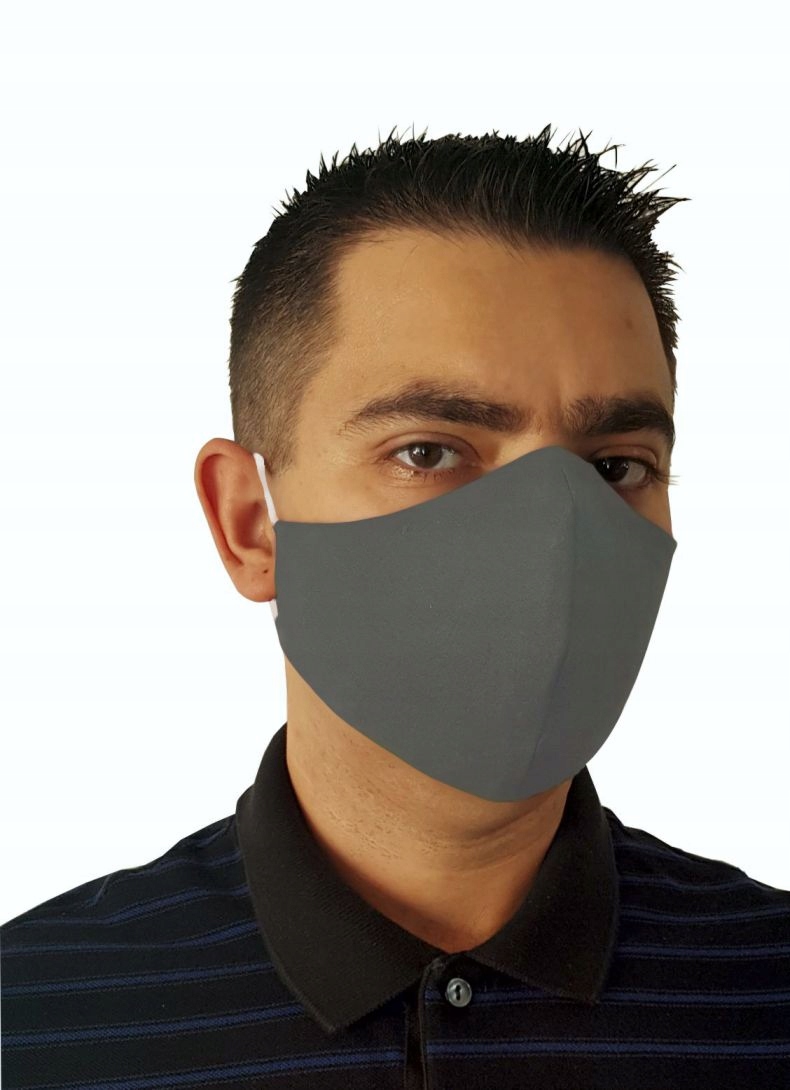 

Maseczka Premium dwuwarstwowa na gumkę Szara