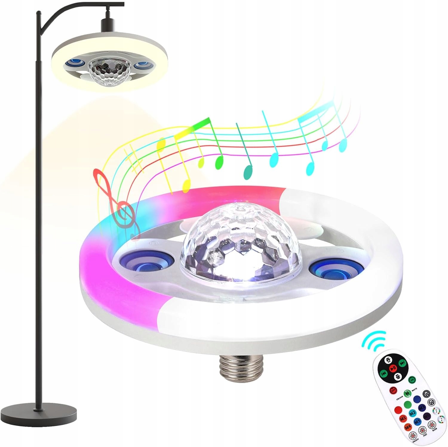 Led párty osvětlení s Bluetooth reproduktorem a synchronizací hudby