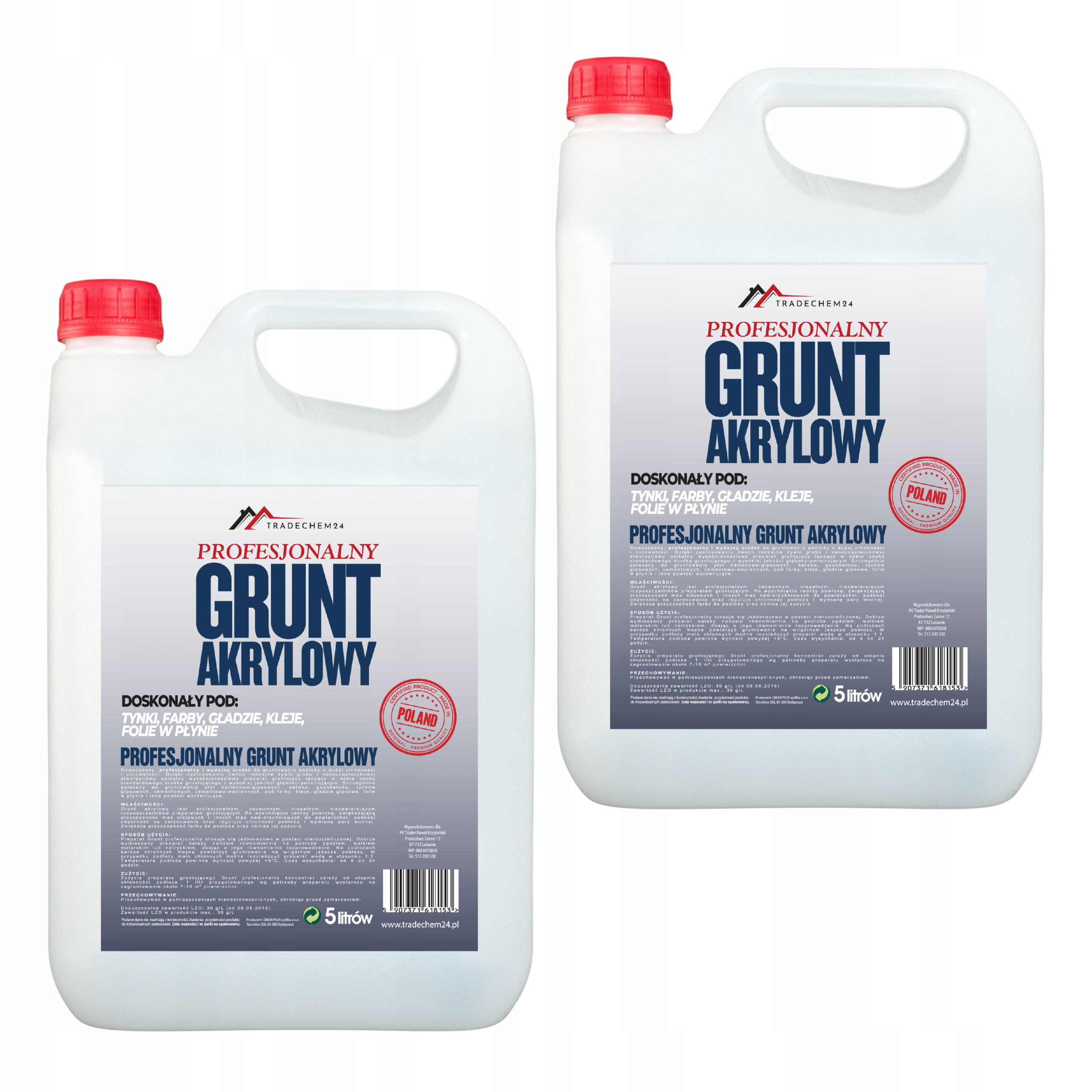 2 X Základní Nátěrový Přípravek Akrylový Podklad Na Stěny Omítky