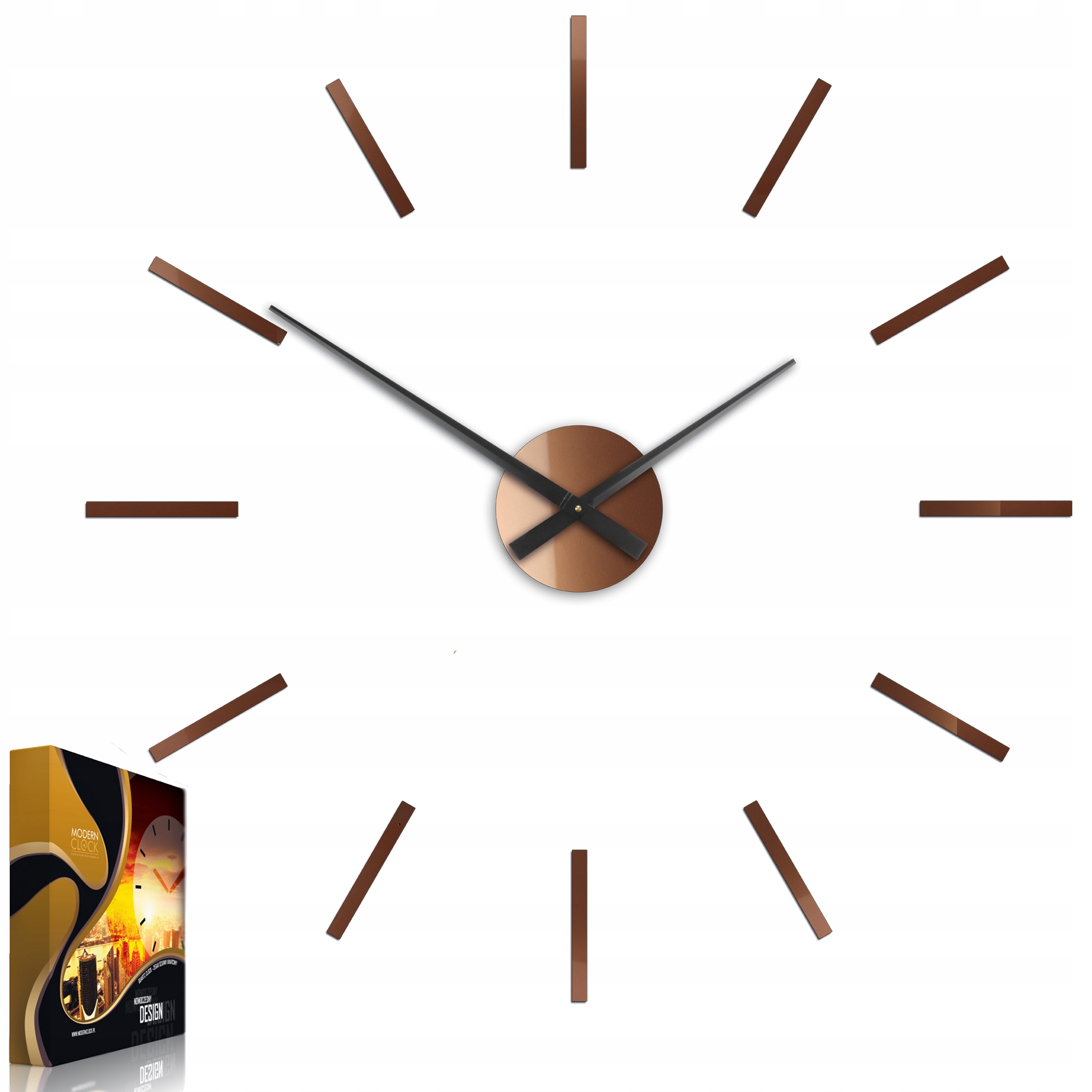 

Duży Nowoczesny Zegar Ścienny Solo Copper 65CM Diy