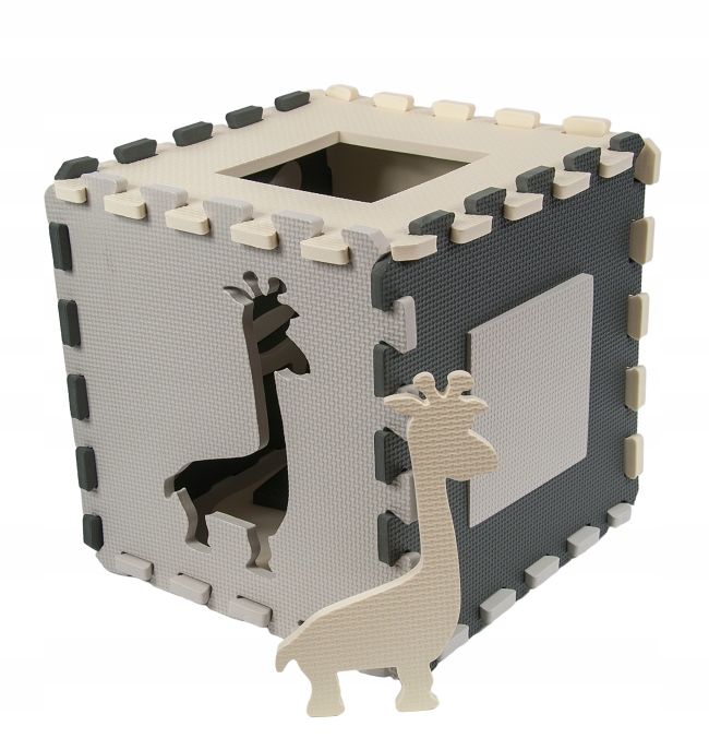 DUŻA MATA PIANKOWA 2w1 PUZZLE 3D 36 EL 140x140 cm Materiał pianka