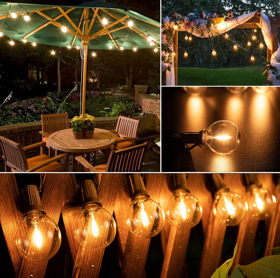 GPATIO LAMPKI ŚWIĄTECZNE OŚWIETLENIE ŻARÓWKI LED 30M — miniatura 11