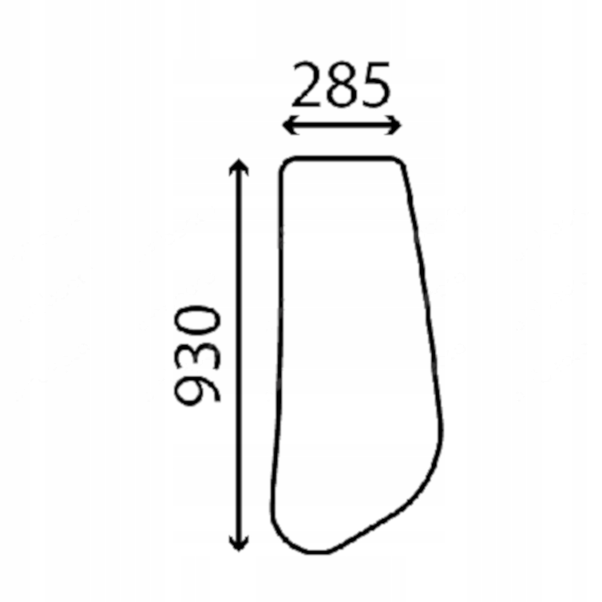 sklo Case boční levé 167447A1, KHN1458