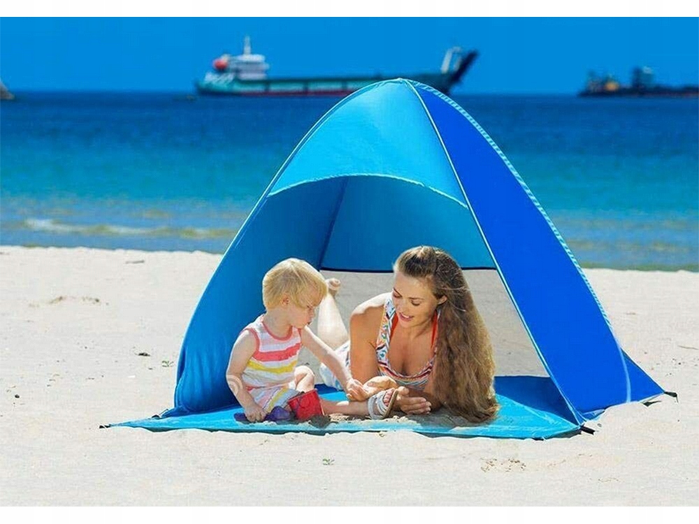 Namiot plażowy samorozkładający parawan uv duży Wzór bez wzoru