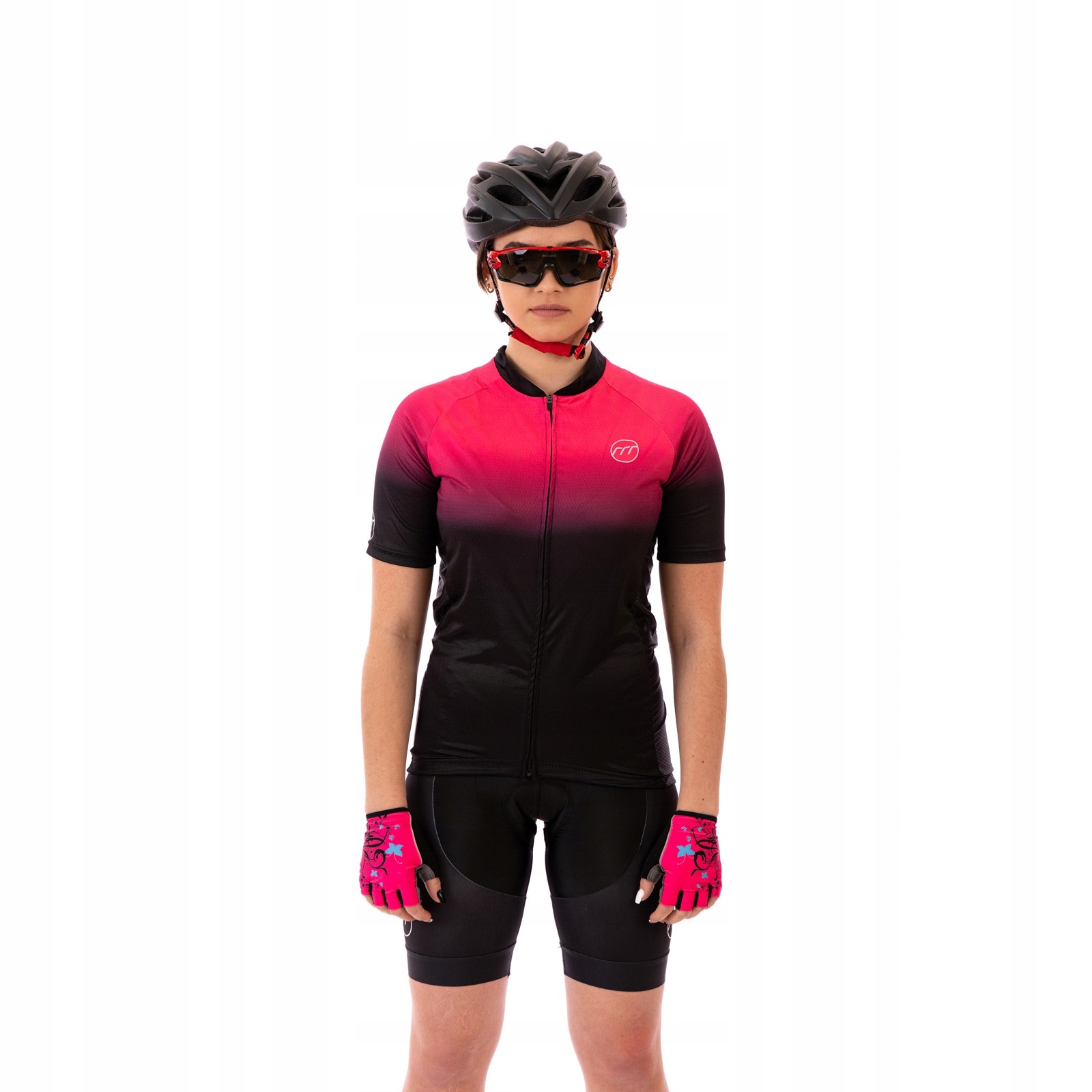 MADANI: Koszulka rowerowa damska OMBRE XXL Rękaw krótki rękaw