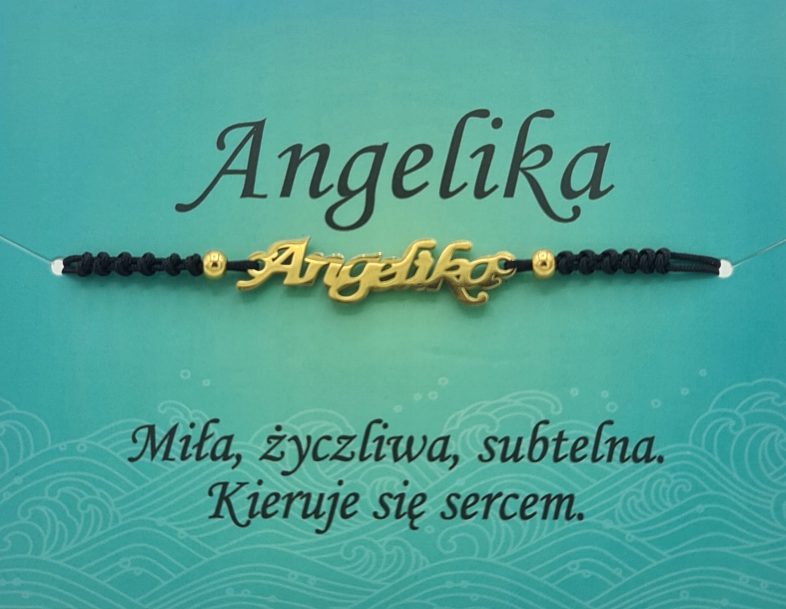 

Bransoletka z imieniem w kolorze złotym Angelika