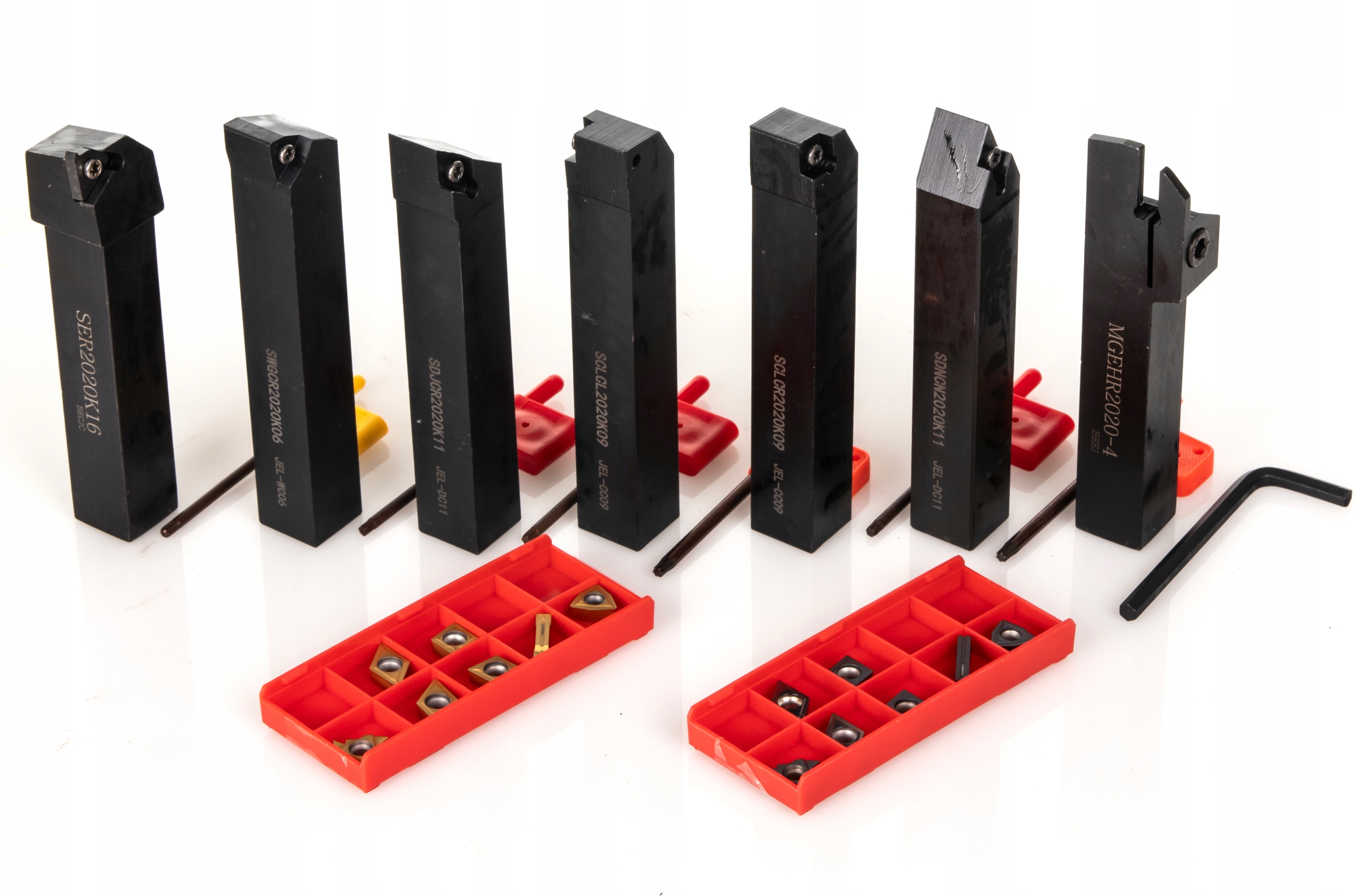 Sada Soustružnických Nožů 28 El Nože Pro Skládací Desky 20 x 20 mm.