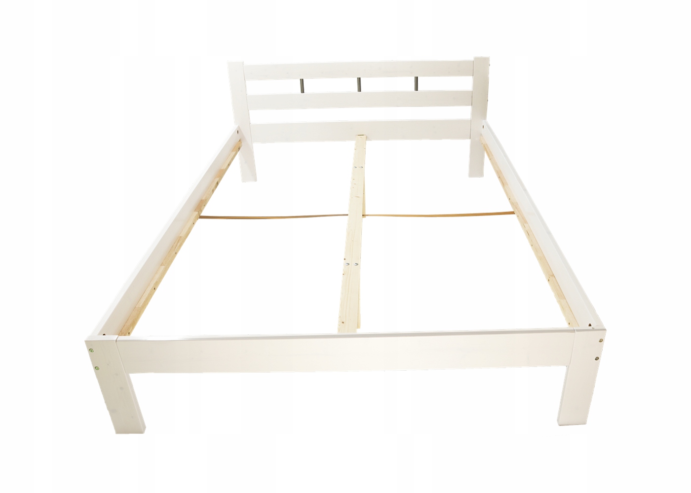 Łóżko dziecięce młodzieżowe pojedyncze Saras biel-sosna 140×200 + STELAŻ Marka inna