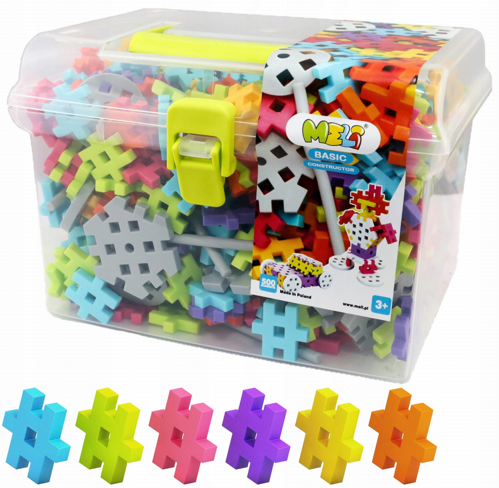

Klocki Wafle Meli Basic Travel Box 500 elementów