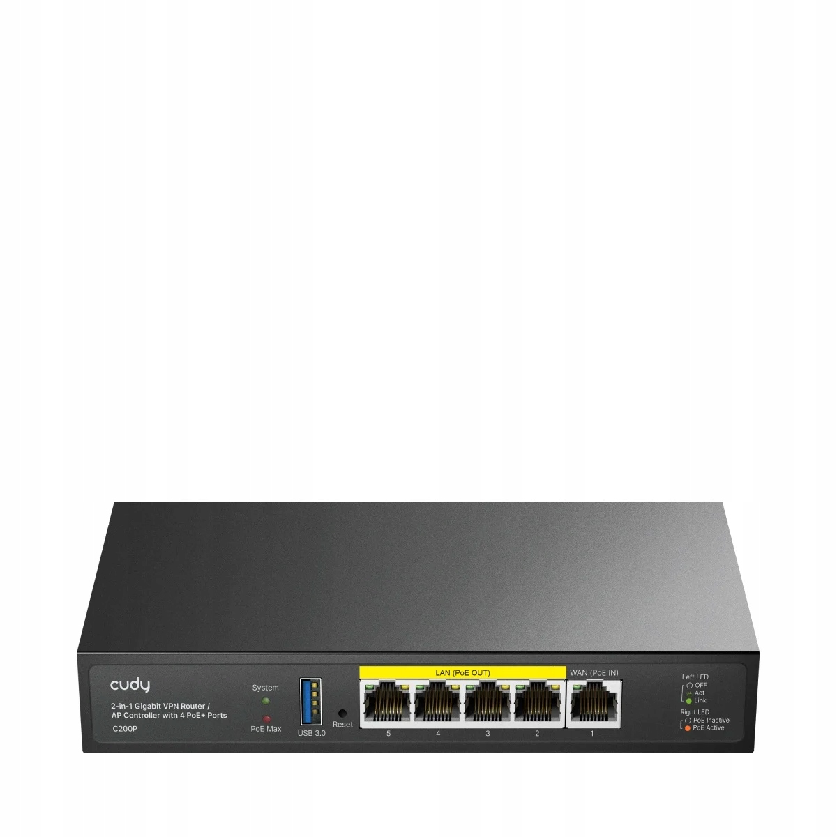 Kontroler routeru Cudy C200P 1.0 VPN/přístupový bod 2 v 1 se 4 porty PoE+