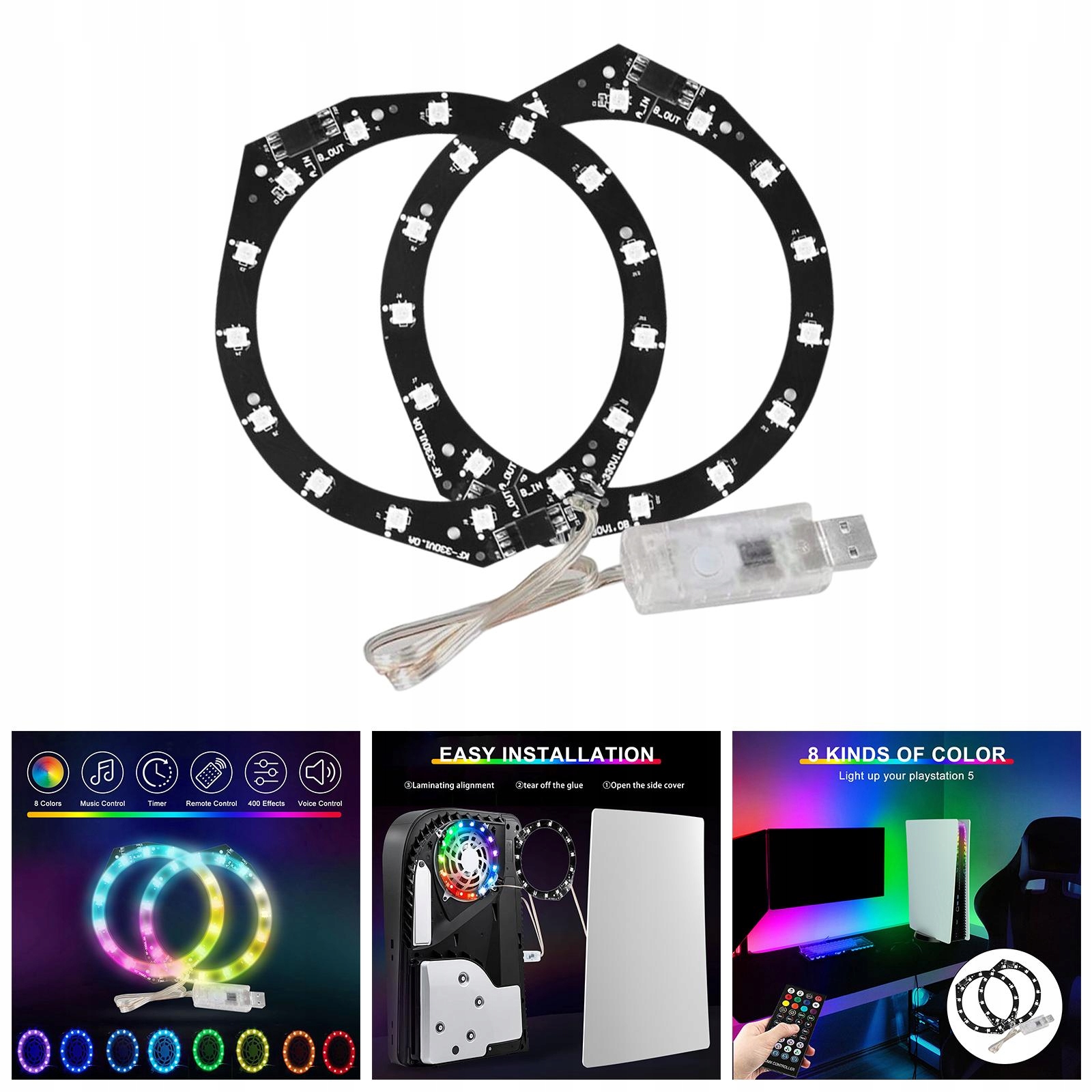 RGB LED Light Strip Decorative Lamp for Game PS5