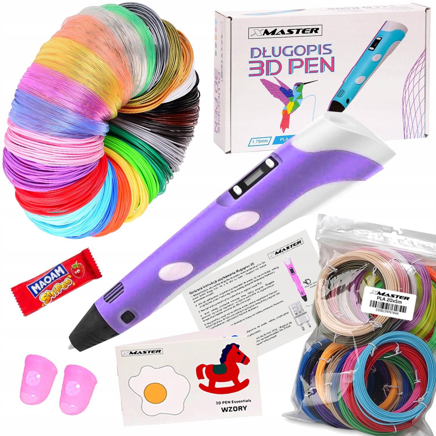 DŁUGOPIS DRUKARKA 3D SZABLONY ZESTAW XXL DLA DZIECI + FILAMENT WKŁADY 100M Producent XMaster