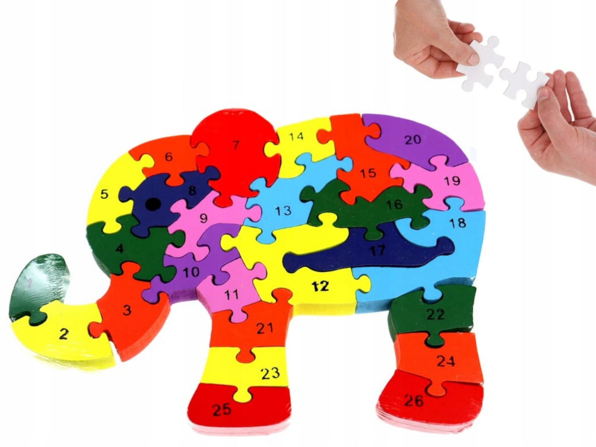 

Puzzle Edukacyjne Układanka Drewniane WZOR6 26el