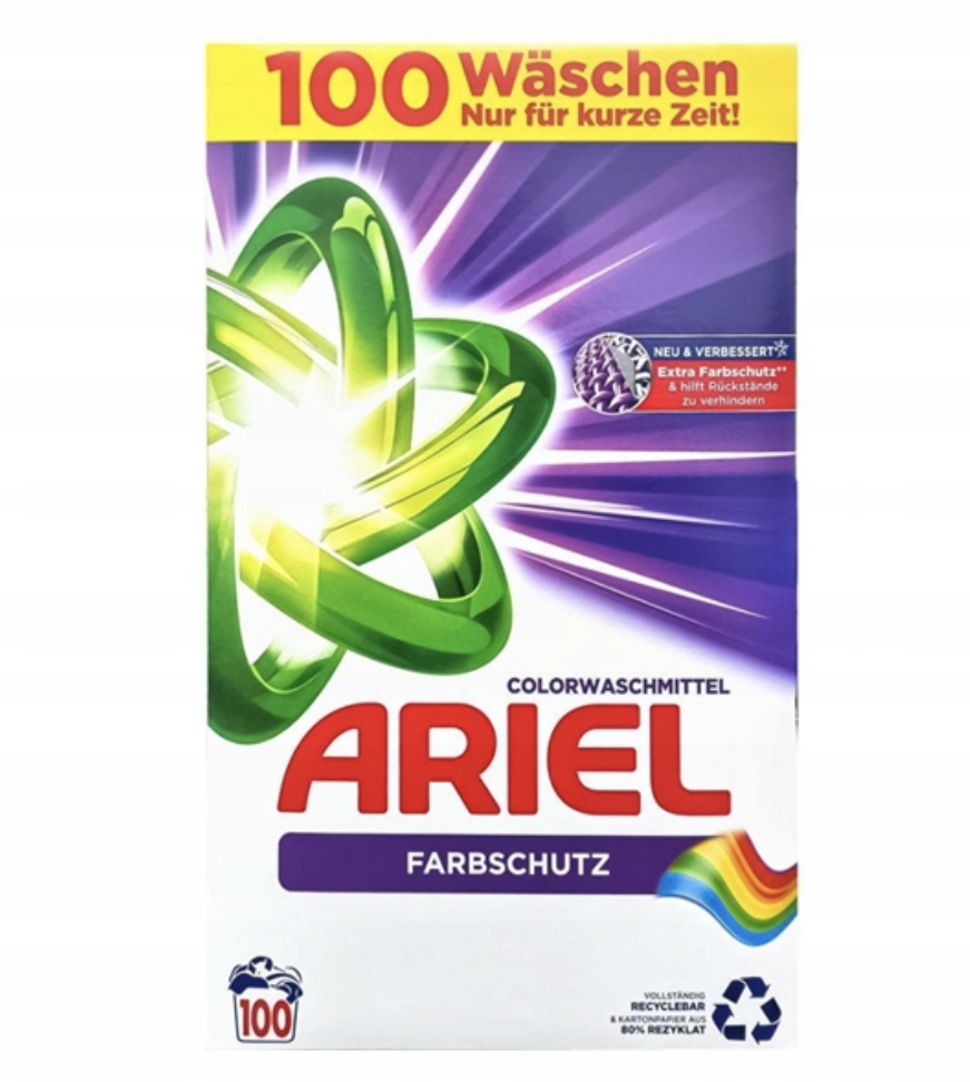 Ariel Color+ proszek do prania tkanin kolorowych kolor 100 prań 6 kg