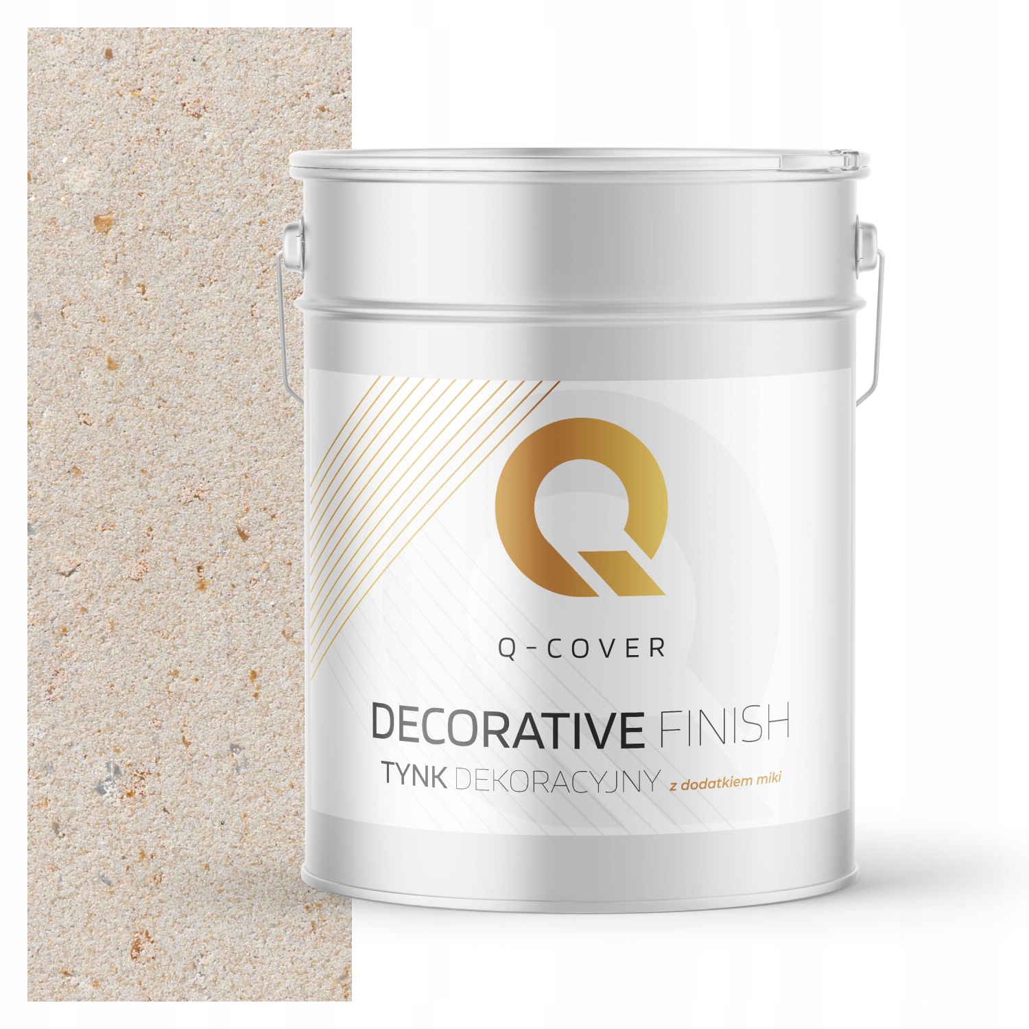 Dekorativní Omítka Barva Béžová Světlá Se Zlatou A Stříbrnou Mikou D805 15 kg