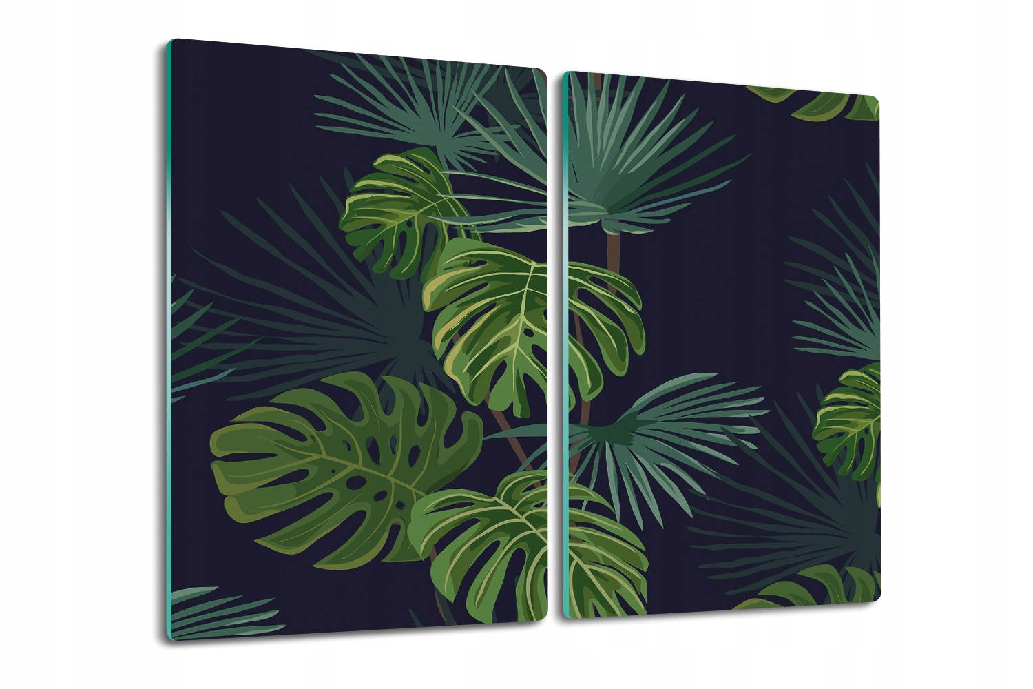 

podwójna deska szklana 2x30x52 Liście monstera