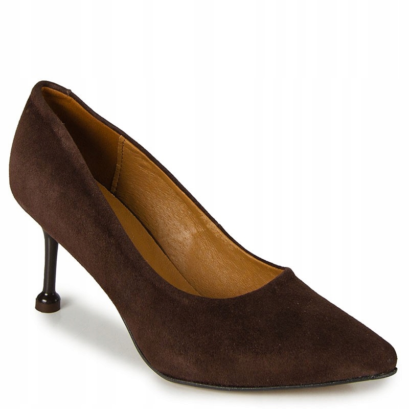 LaRoni 3927 Hnědé Semišové Kožené Lodičky Na Špendlíku 40