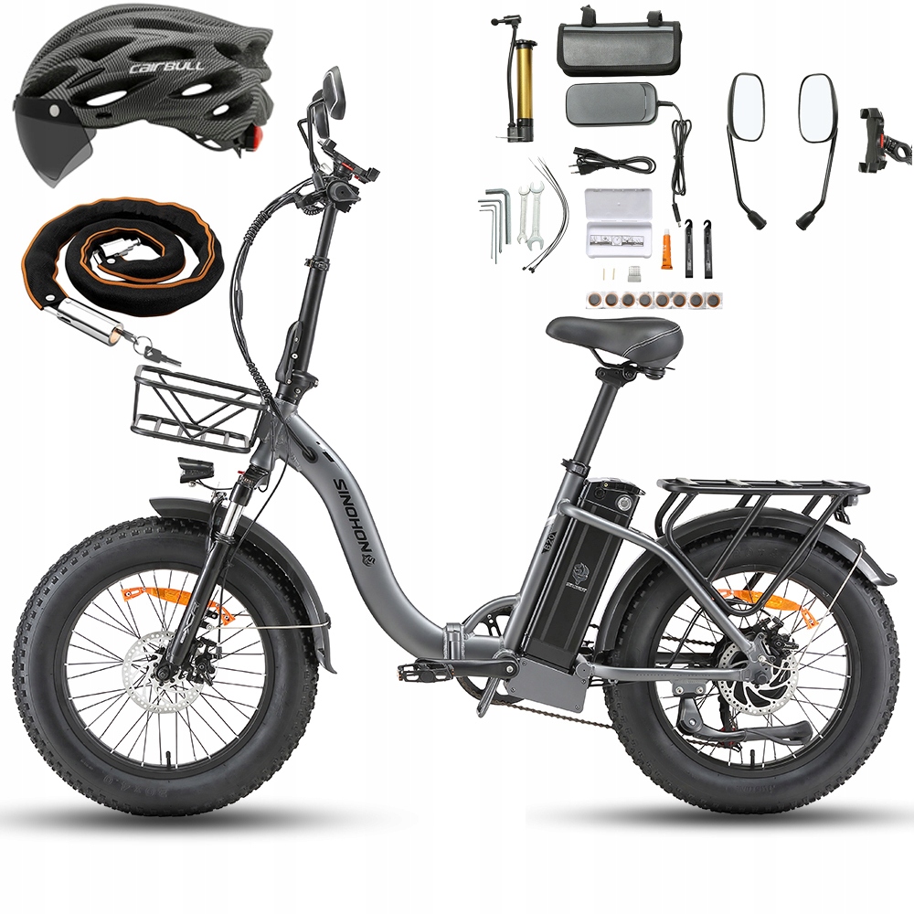 Elektrické kolo Sinohon B20 750W 48V 15Ah 45 km/h 20" 7rychlostní Zámek