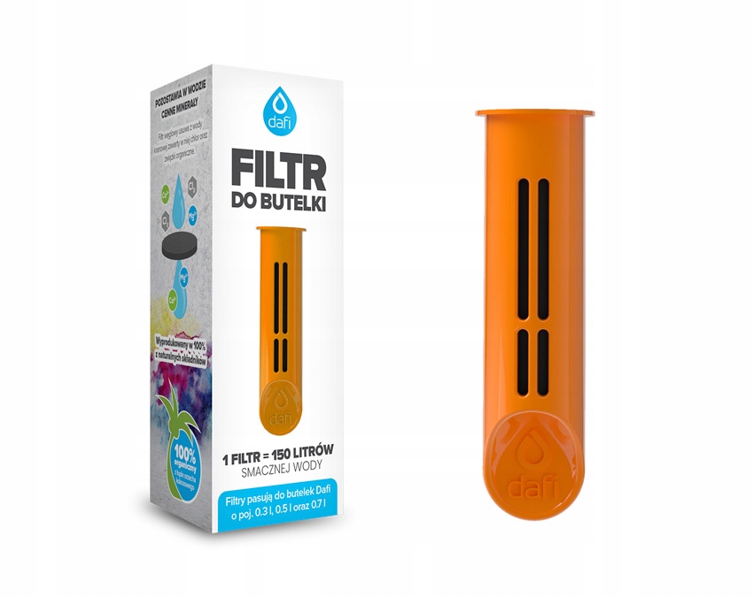 

Filtr do butelki Dafi 1szt. Pomarańczowy