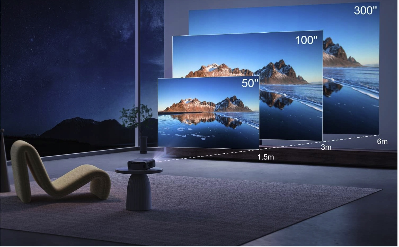 Projektor Rzutnik Full HD 4K WiFi Android 11 TV 20000lm 700ANSI Bluetooth Technologia wyświetlania LED