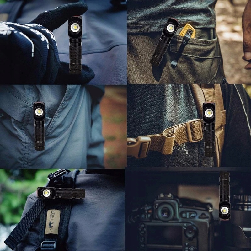 LATARKA CZOŁOWA KĄTOWA TAKTYCZNA USB CZOŁÓWKA ZOOM USB LC9 Zasilanie akumulatorowe