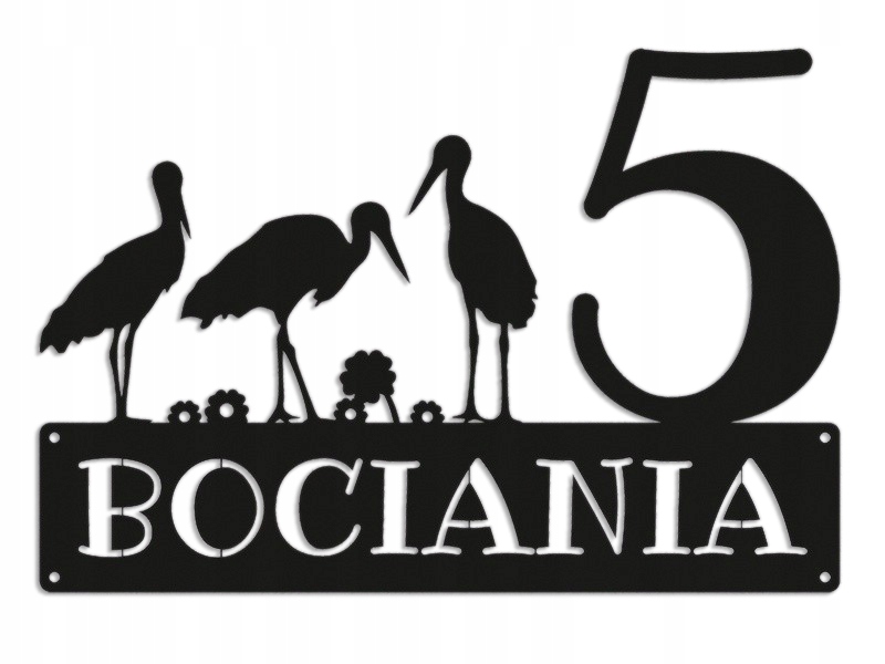 Číslo Na Dom 80 cm Tabuľa Adresa Ocel 2 mm ul. Bociania