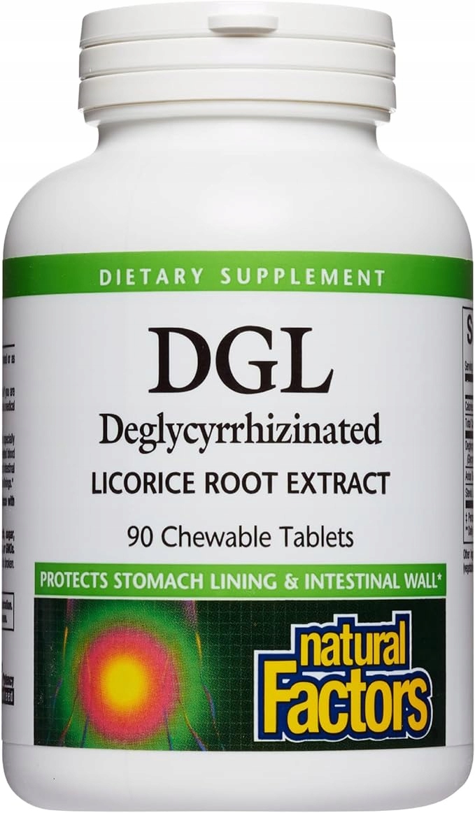 Natural Factors DGL EKSTRAKT Z LUKRECJI 90 tabletek do ssania