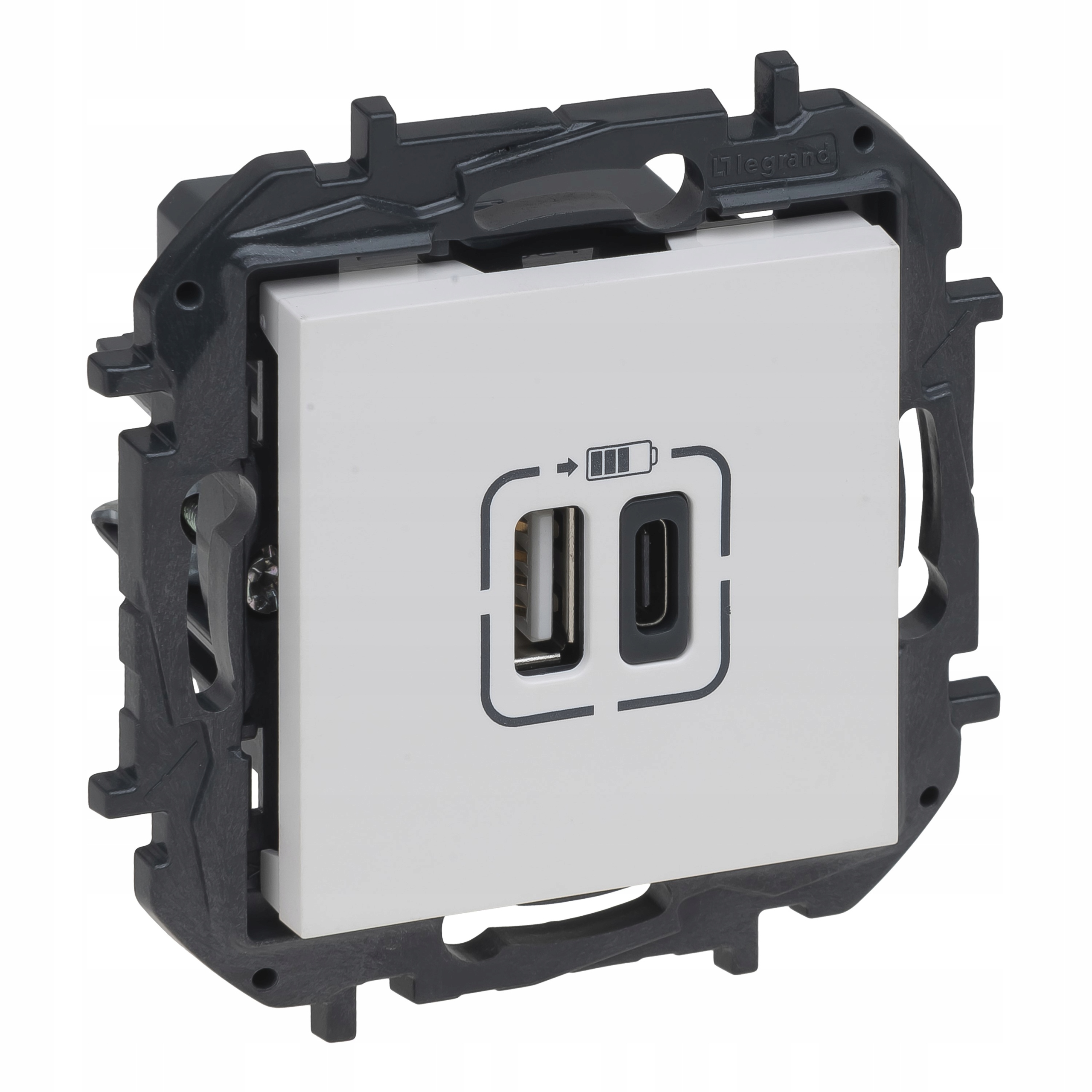 Gniazdo Ładowarka Usb A+c 3A Legrand Niloe Step 863140B Białe