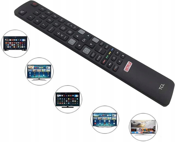 Pilot do telewizora TCL RC802N Czarny TCL Uniwersalny Model RC802N YUI2