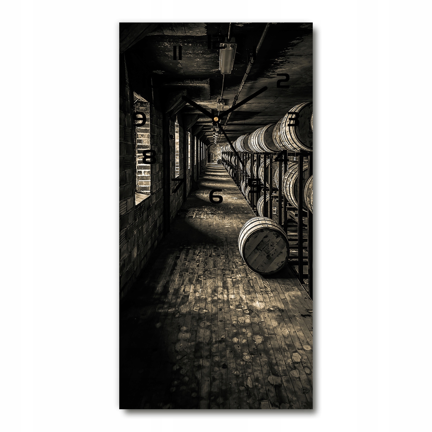 

Zegar szklany ścienny Beczki Burbon 30x60 pionowy