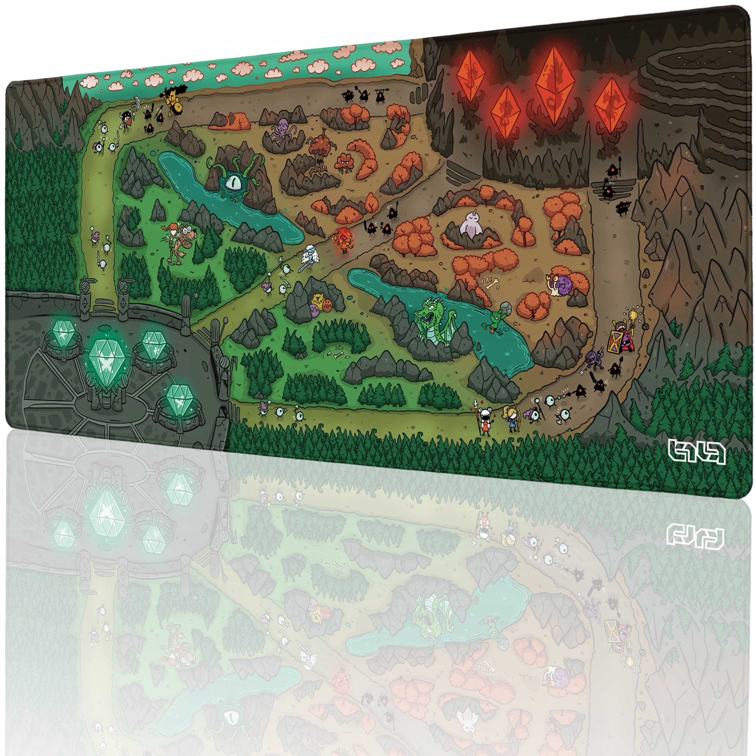 XXL podložka pod myš Kreslená Moba 90x40 Tilt Odolná na stůl