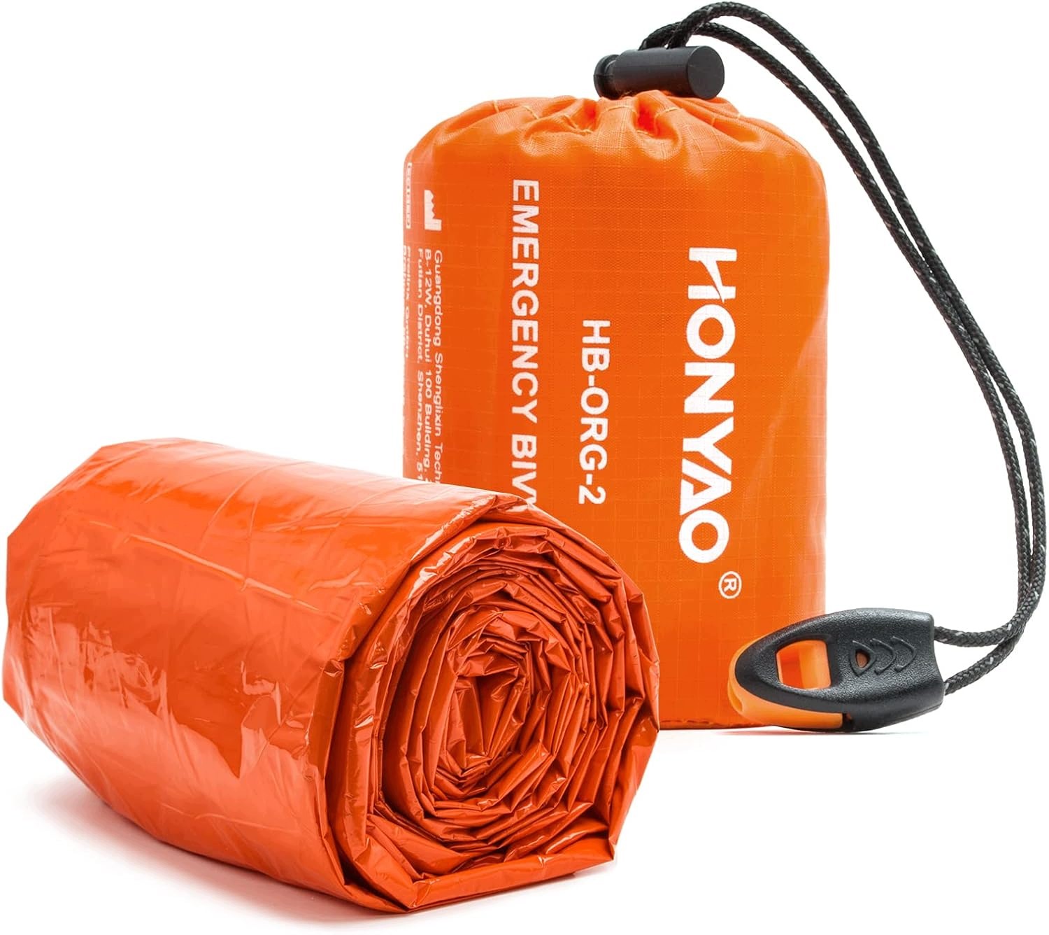 Śpiwór Ratunkowy Survivalowy Termiczny Mylar Z Gwizdkiem Awaryjnym